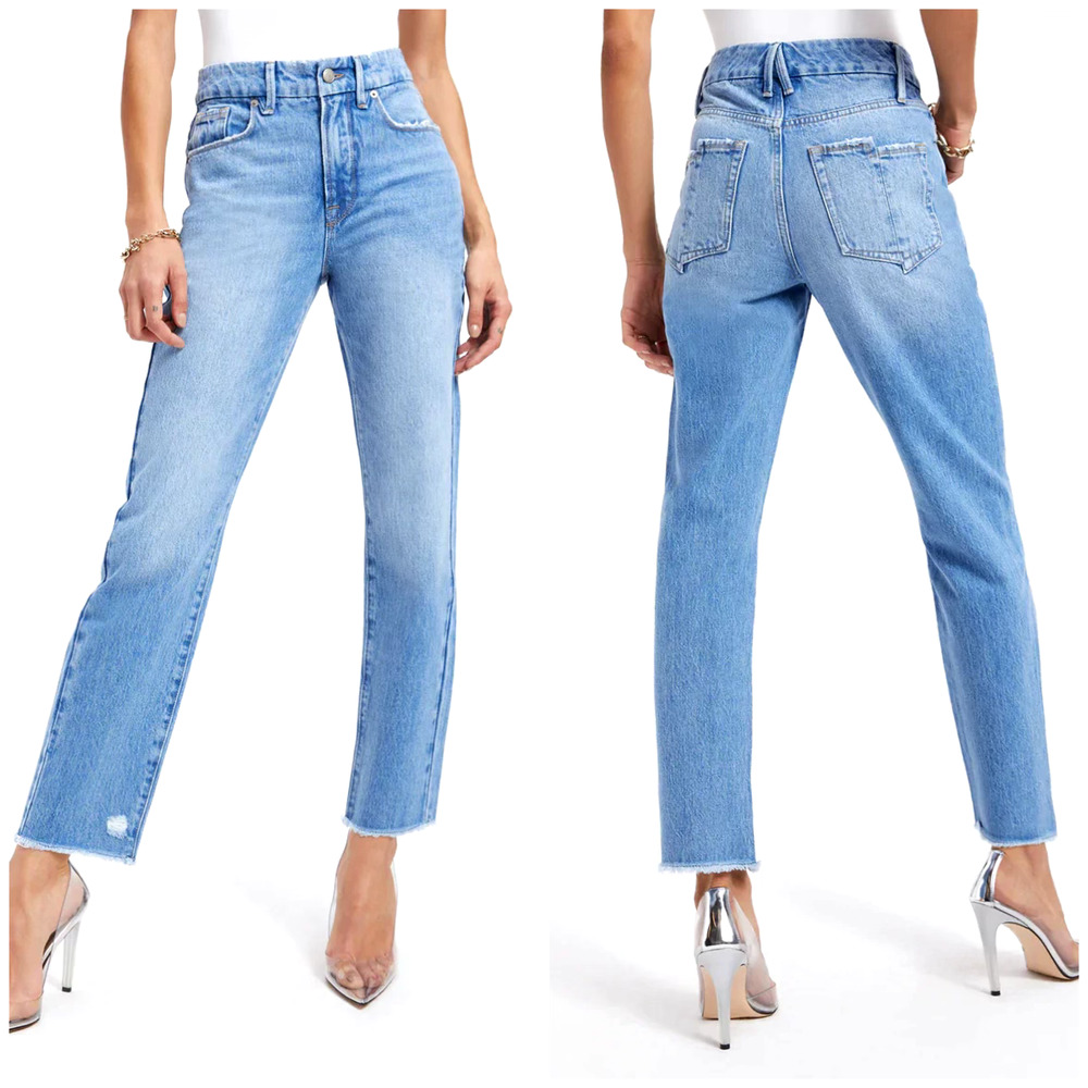 Good American High Rise Women Jeans - Light Blue